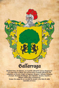 Escudo heráldico del apellido GALLARRAGA