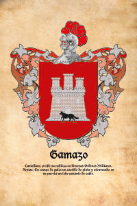 Escudo heráldico del apellido GAMAZO