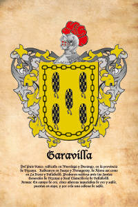 Escudo heráldico del apellido GARAVILLA