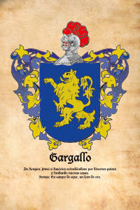 Escudo heráldico del apellido GARGALLO