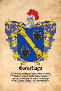Escudo heráldico del apellido GOROSTIAGA