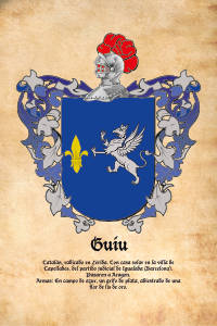 Escudo heráldico del apellido GUIU