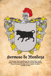Escudo heráldico del apellido HERMOSO DE MENDOZA