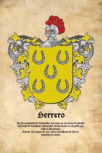 Escudo heráldico del apellido HERRERO