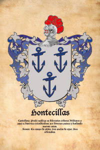Escudo heráldico del apellido HONTECILLAS