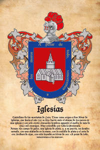 Escudo heráldico del apellido IGLESIAS