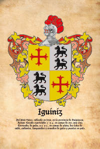 Escudo heráldico del apellido IGUINIZ