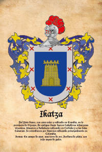 Escudo heráldico del apellido Ikatza