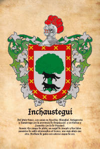 Escudo heráldico del apellido INCHAUSTEGUI