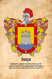 Escudo heráldico del apellido ISAZA