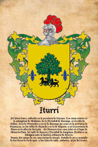 Escudo heráldico del apellido ITURRI