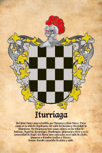 Escudo heráldico del apellido ITURRIAGA