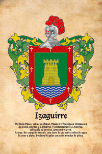 Escudo heráldico del apellido IZAGUIRRE
