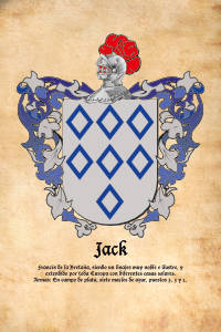 Escudo heráldico del apellido JACK