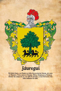 Escudo heráldico del apellido JAUREGUI