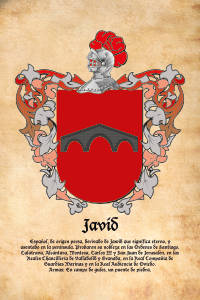 Escudo heráldico del apellido JAVID
