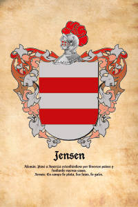 Escudo heráldico del apellido JENSEN