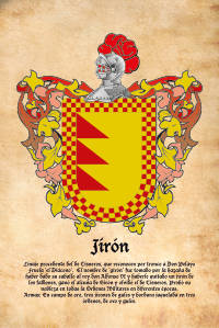 Escudo heráldico del apellido JIRON