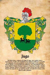 Escudo heráldico del apellido JUGO