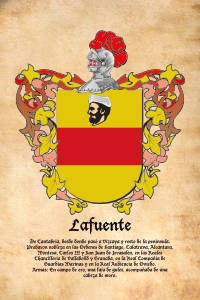Escudo heráldico del apellido LAFUENTE