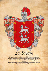 Escudo heráldico del apellido Landavazo