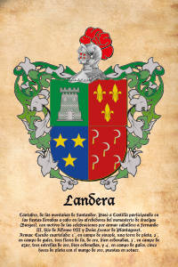 Escudo heráldico del apellido LANDERA