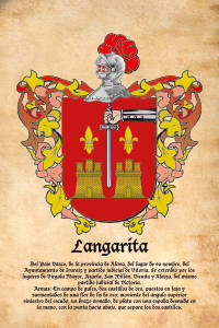Escudo heráldico del apellido LANGARITA