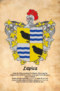 Escudo heráldico del apellido Lapica
