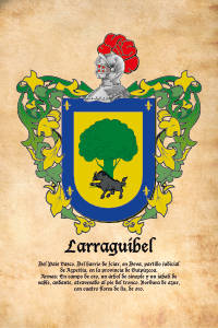 Escudo heráldico del apellido LARRAGUIBEL