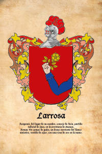 Escudo heráldico del apellido LARROSA