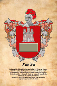 Escudo heráldico del apellido LASTRA