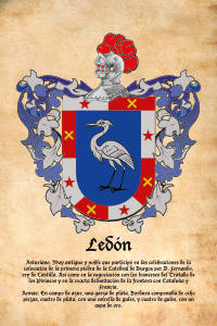 Escudo heráldico del apellido LEDON