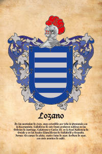 Escudo heráldico del apellido LOZANO