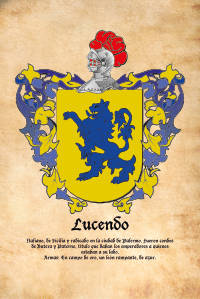 Escudo heráldico del apellido LUCENDO