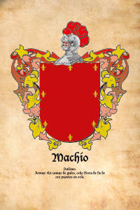 Escudo heráldico del apellido MACHIO