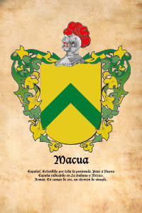 Escudo heráldico del apellido MACUA