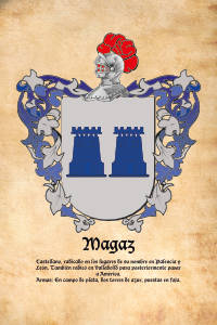 Escudo heráldico del apellido MAGAZ