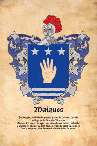 Escudo heráldico del apellido MAIQUES