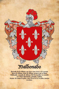 Escudo heráldico del apellido MALDONADO
