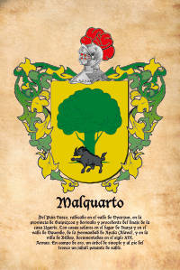 Escudo heráldico del apellido MALQUARTO
