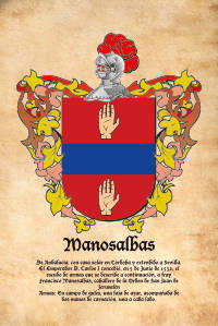 Escudo heráldico del apellido MANOSALBAS