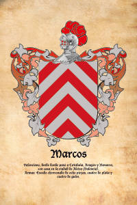 Escudo heráldico del apellido MARCOS