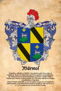 Escudo heráldico del apellido MARMOL