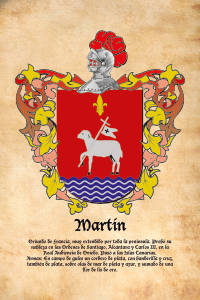 Escudo heráldico del apellido MARTIN