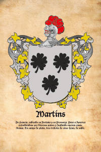 Escudo heráldico del apellido MARTINS