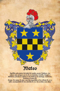 Escudo heráldico del apellido MATEO