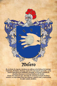 Escudo heráldico del apellido MELERO