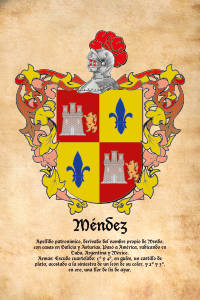 Escudo heráldico del apellido MENDEZ