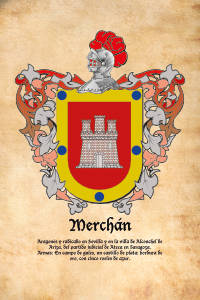 Escudo heráldico del apellido MERCHAN