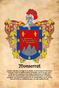 Escudo heráldico del apellido MONSERRAT